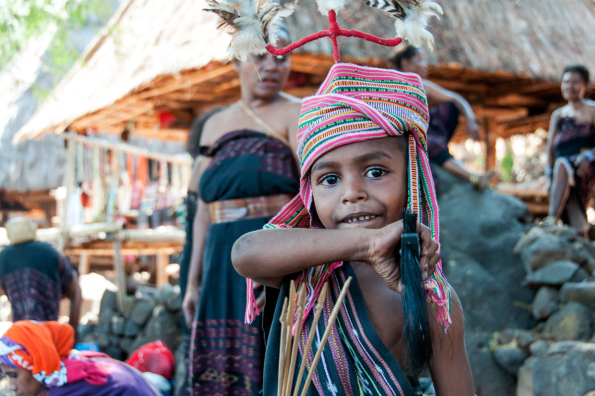 Young boy in Takpala village, Alor island
